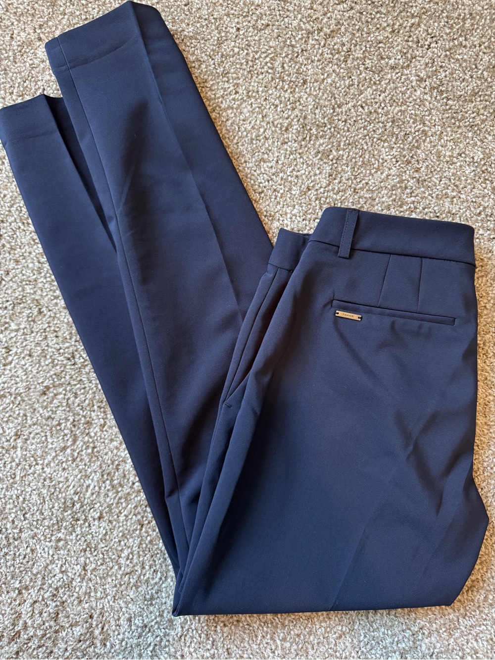 Tahari Navy Dress Pants - Modern Professional Trousers